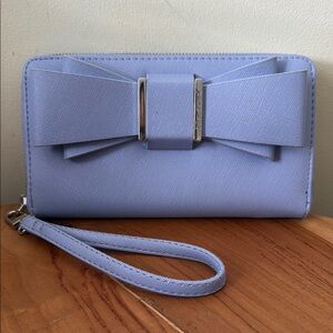 Betsey Johnson Lavender Bow Clutch Bag Wristlet Purse NEW